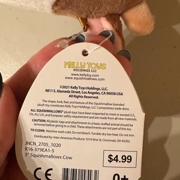 NWT  🇺🇸 HTF! Ronnie 5’ Cow Squishmallows - Picture 8 of 8